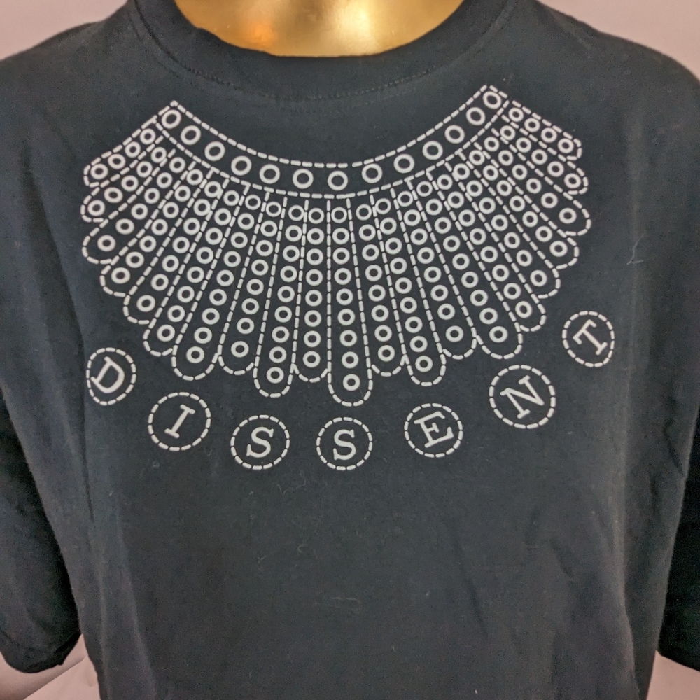 RBG Supreme Court Justice Ruth Bader Ginsburg Lace Collar DISSENT Tee XL